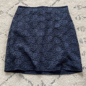 hollister navy lace skirt